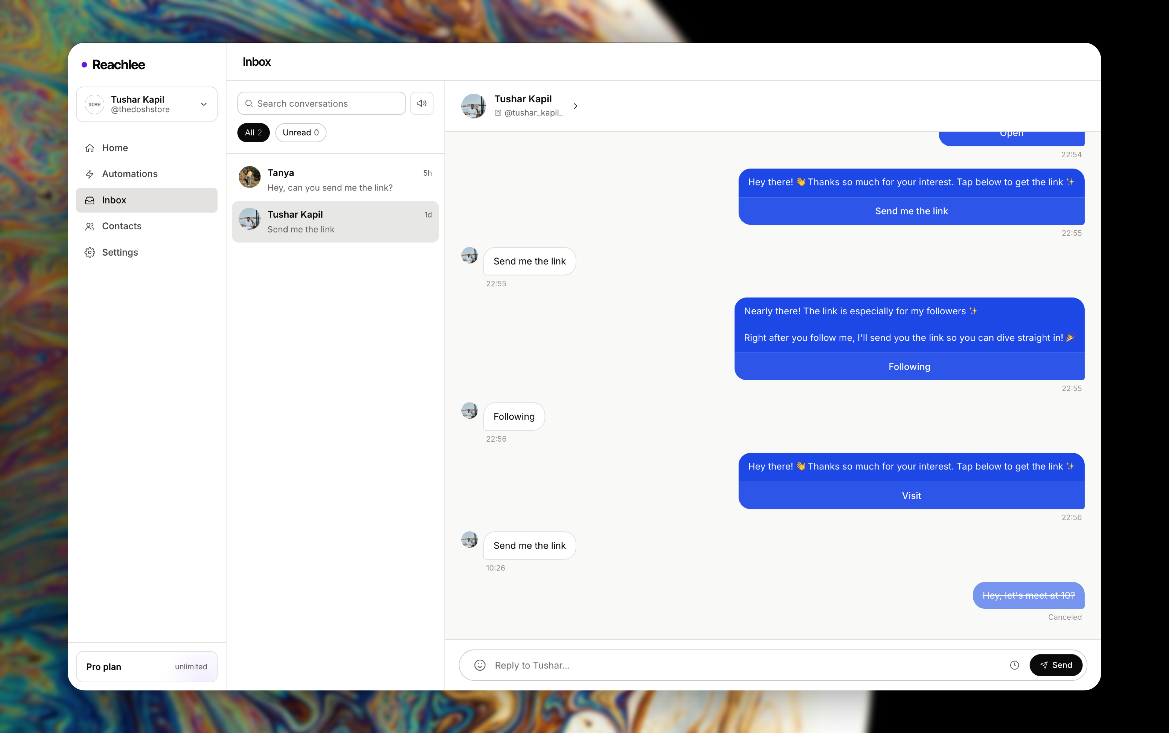 Reachlee unified inbox